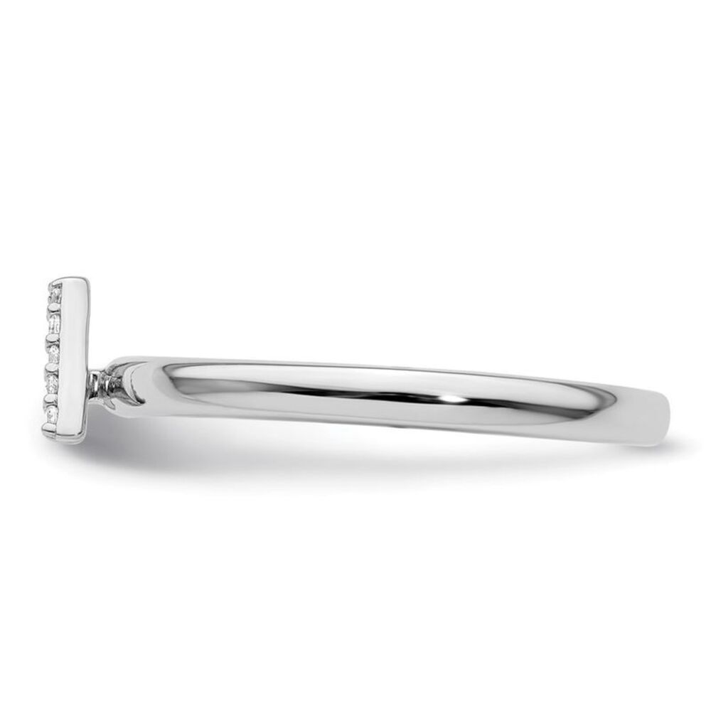 Kazi Luxury 14k White Gold Stackable Diamond Init… - image 3